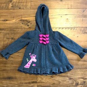 Gymboree 4t grey knit giraffe sweater